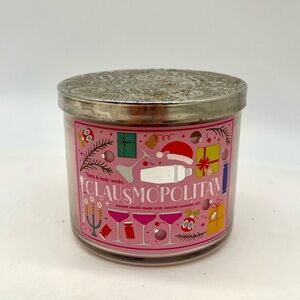 Bath & Body Works Clausmopolitan Scented Candle 14.5 oz  3-Wick Fruit Cherry